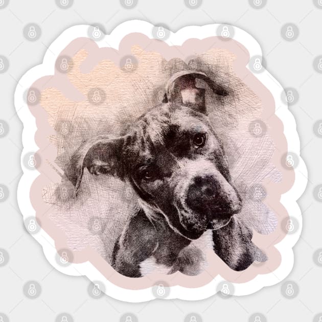 American Staffordshire Terrier - Amstaff Puppy Sticker by Nartissima